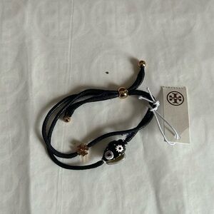 Tory Burch Shell Slider Bracelet In Tory Gold Black Multi